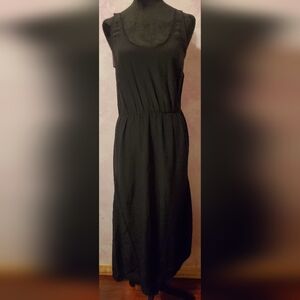 Joie 100% Silk Black Midi Dress